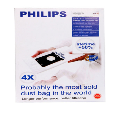 پاکت جاروبرقی مدل P کد B- PHILIPS بسته 4 عددی مناسب برای جاروبرقی فیلیپس غیر اصل