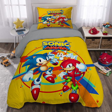 سرویس خواب راشا طرح Sonic Mania یک نفره 3 تکه