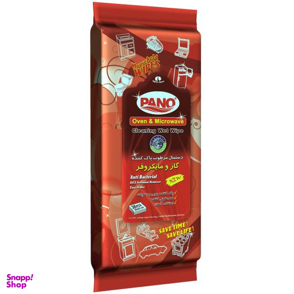 دستمال مرطوب پانو مخصوص گاز و مایکروفر بسته 36 عددی