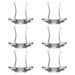 ست استکان و نعلبکی 12 پارچه لاو مدل کلاسیک