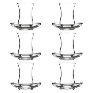 ست استکان و نعلبکی 12 پارچه لاو مدل کلاسیک