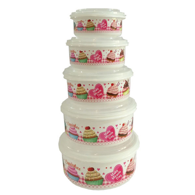 ظرف نگهدارنده فرش کیپس (Fresh Keeps) مدل N04 مجموعه 5 عددی