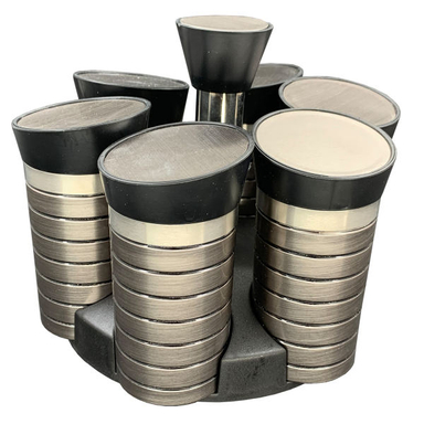 ست جای ادویه 7 پارچه بازن مدل STL کد SHR-156