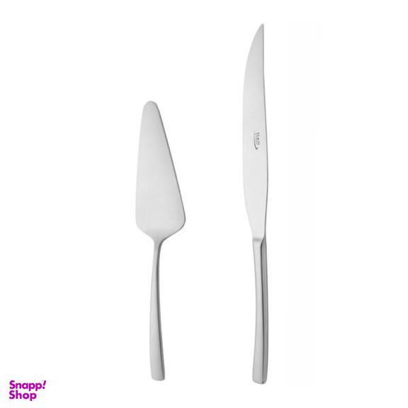 ست کارد و کفگیر سرو کیک ناب استیل مدل فلورانس