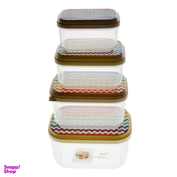 ظرف نگهدارنده زیبا مدل زیگ زاگ مجموعه 4 عددی