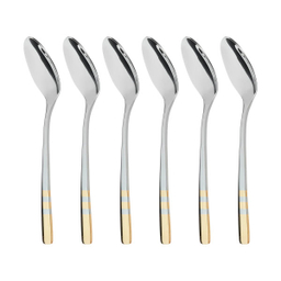 قاشق مربا خوری ناب استیل مدل فلورانس بسته 6 عددی