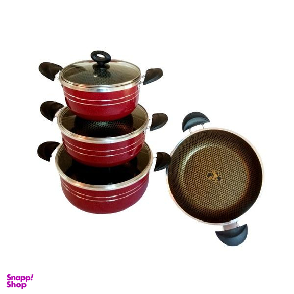 سرویس پخت و پز 7 پارچه هلنا مدل زنبوری لب پیچ کد sh-1400