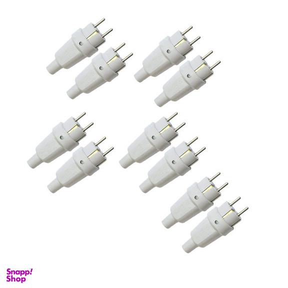 دوشاخه برق پارت الکتریک مدل 2SHAKH-10 بسته 10 عددی