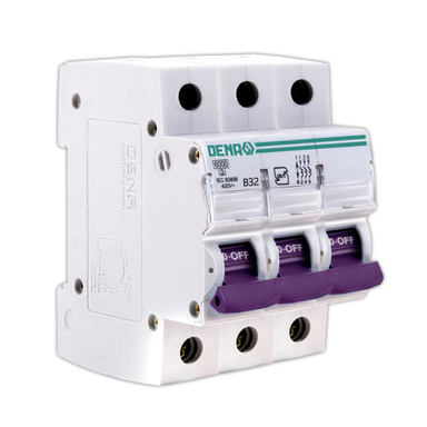 فیوز مینیاتوری سه پل 32 آمپر دنا الکتریک ایرانیان مدل B32-6KA-3P