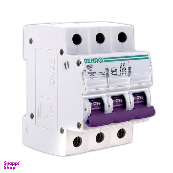 فیوز مینیاتوری سه پل 32 آمپر دنا الکتریک ایرانیان مدل C32-6KA-3P