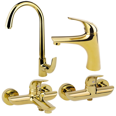 شیرآلات کسری مدل هیرمند مجموعه 4 عددی به همراه پک نظافت