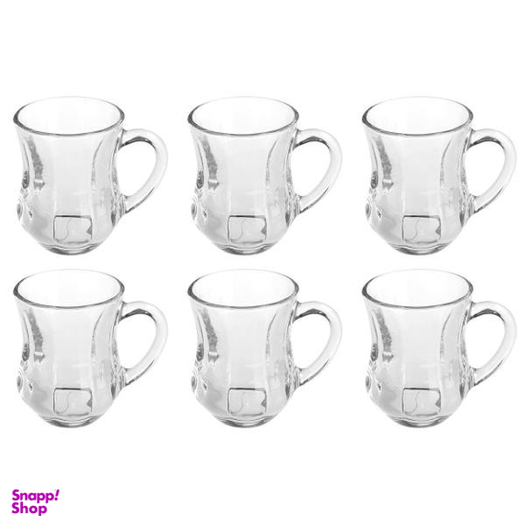 استکان پاشاباغچه مدل دم کد 55373 بسته 6 عددی