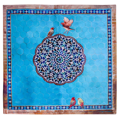 رومیزی طرح حوض فیروزه کد 256087