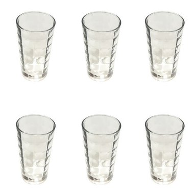 لیوان زنگان گلس سری آکوا مدل خشتی کد 1112 بسته 6 عددی