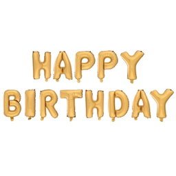 بادکنک بانیبو مدل Gold Happy Birthday سایز 150