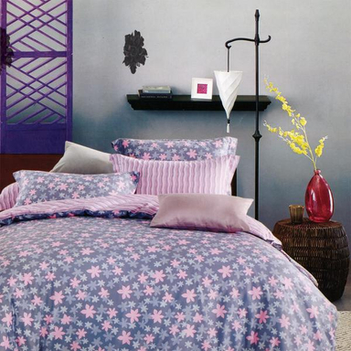 سرویس خواب کارینا کد 0028 مدل Pink Star یک نفره چهار تکه