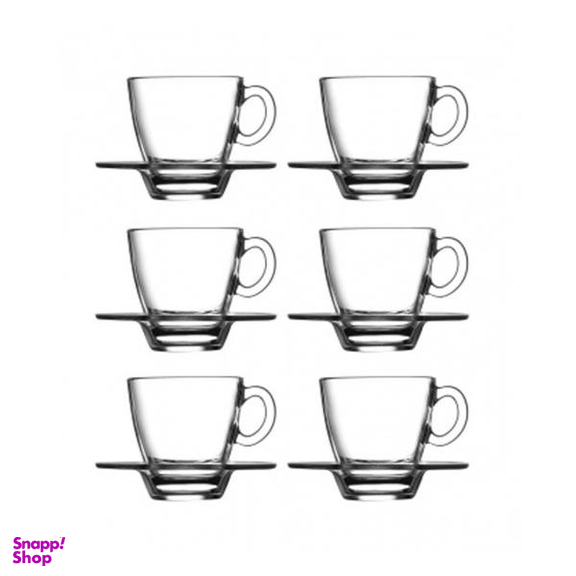 ست فنجان و نعلبکی پاشاباغچه مدلAqua کد 95756 -بسته 6 عددی