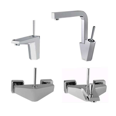 ست شیرآلات شودر مدل تیفانی کروم