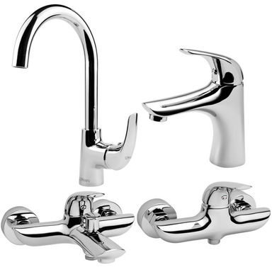 شیرآلات کسری مدل هیرمند مجموعه 4 عددی به همراه پک نظافت