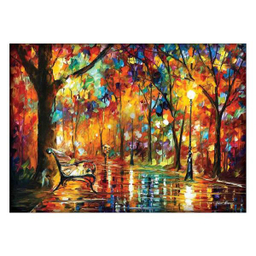 تابلو شاسی ونسونی طرح Leonid Afremov Colorful Night سایز 50x70 سانتی متر