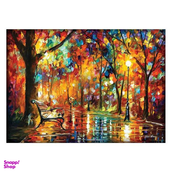 تابلو شاسی ونسونی طرح Leonid Afremov Colorful Night سایز 50x70 سانتی متر