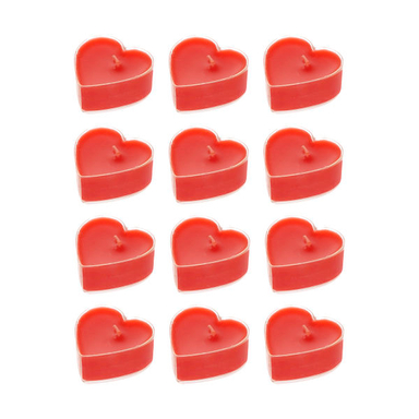 شمع وارمر وای سی طرح قلب مدل E25 بسته 12 عددی