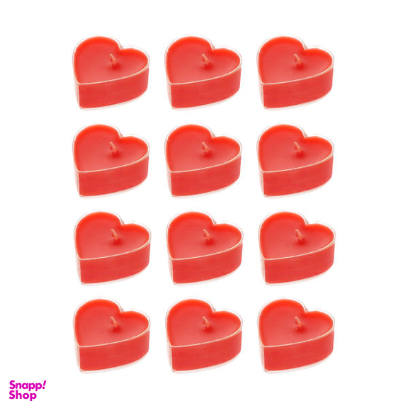 شمع وارمر وای سی طرح قلب مدل E25 بسته 12 عددی