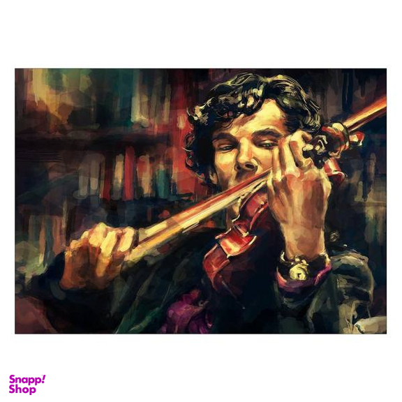 تابلو شاسی ونسونی طرح Sherlock Violin سایز 50 × 70