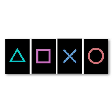 تابلو شاسی 4تکه طرح بازی مدل game decor