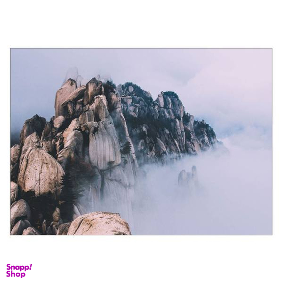 تابلو شاسی ونسونی طرح Cloudy Rock سایز 30x40 سانتی متر