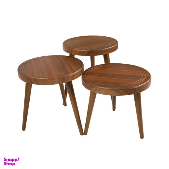 میز عسلی مدل کلاسیک کد 301GHN مجوعه 3 عددی