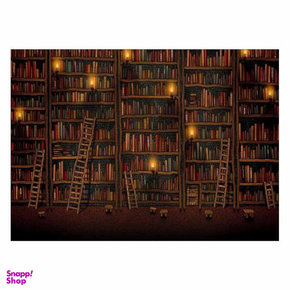 تابلو شاسی ونسونی طرح Vintage BookShelf سایز 70 × 50