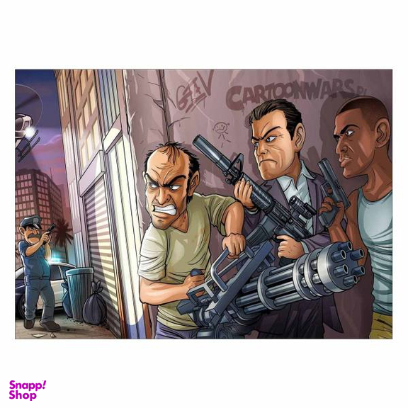 تابلو شاسی ونسونی طرح GTA V Comic سایز 30x40