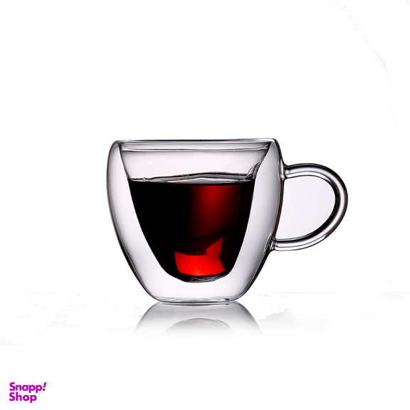 لیوان دوجداره مدل قلبی گنجایش 260 سی سی کد 4570