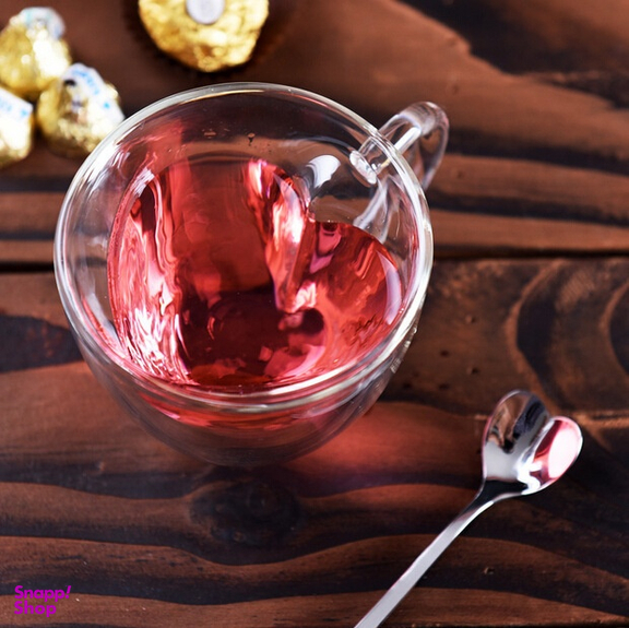 لیوان دوجداره مدل قلبی گنجایش 260 سی سی کد 4570