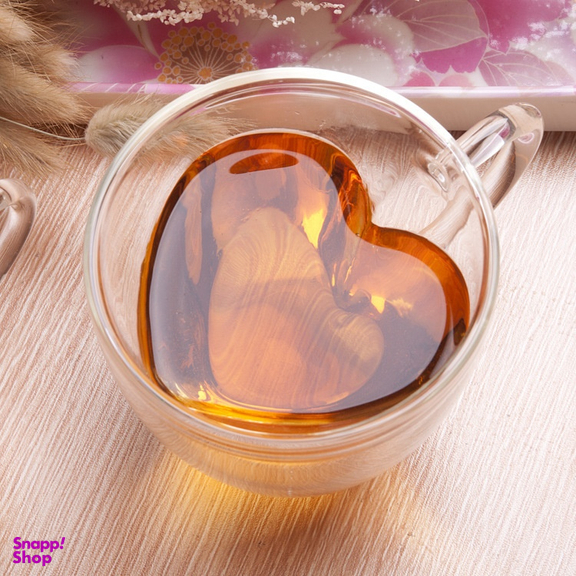 لیوان دوجداره مدل قلبی گنجایش 260 سی سی کد 4570