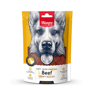 غذا تشویقی سگ ونپی مدل Beef Jerky Slices وزن 100 گرم