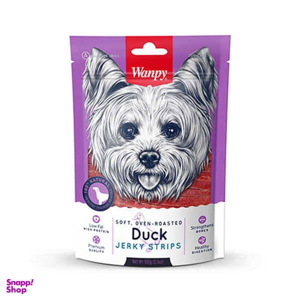 غذای تشویقی سگ ونپی مدل Duck Jerky Strips وزن 100 گرم