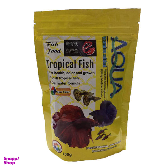 غذای ماهی آکوا مدل Tropical Fish وزن 100 گرم