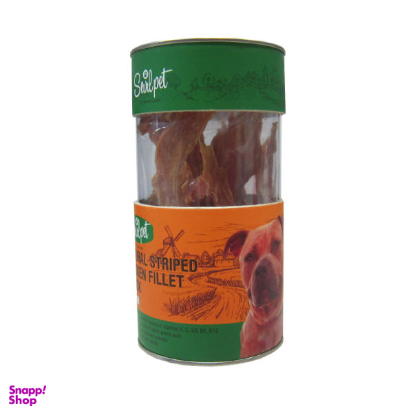 تشویقی سگ سویل پت (Sevil Pet) مدل Natural Striped Chicken Fillet Snack وزن 75 گرم