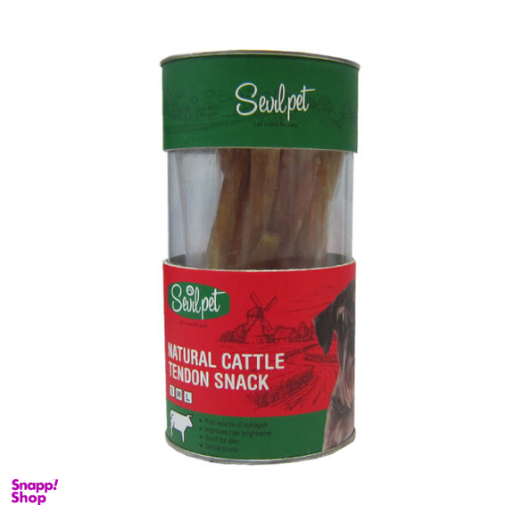 تشویقی سگ سویل پت (Sevil Pet) مدل Natural Cattle Tendon Snack وزن 100 گرم