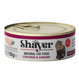 کنسرو غذای گربه شایر (Shayer) مدل Shayperpet Chiken & Shrimp با وزن 110 گرم