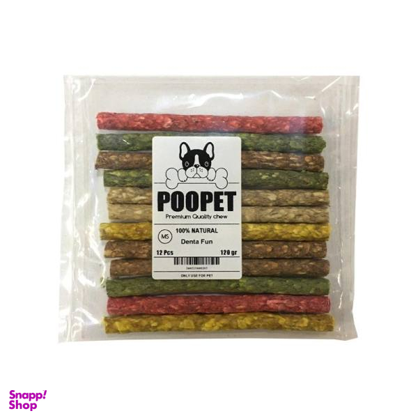 غذای تشویقی سگ مدل Poopet Ms وزن 120 گرم بسته 12 عددی