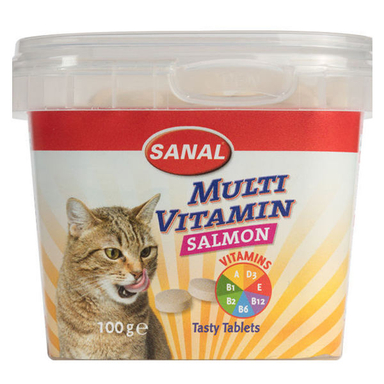مکمل غذایی گربه سانال مدل Multi Vitamin Salmon Cup وزن 100 گرم