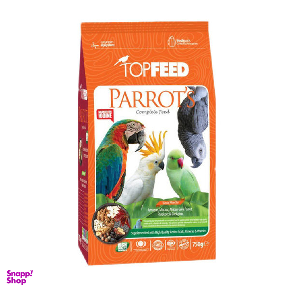 غذای خشک طوطی سانان تاپ فید مدل Parrot Complete Feed وزن 750 گرم