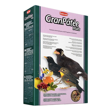 غذای خشک مرغ مینا پادوان مدل Granpatee Fruits وزن یک کیلوگرم