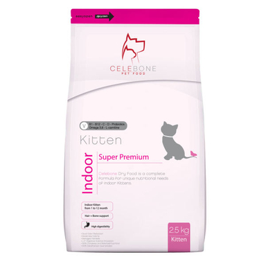 غذای بچه گربه سلبن (Celebone) مدل Indoor وزن 2.5 کیلوگرم