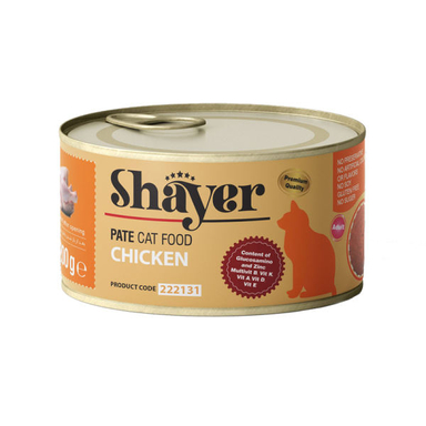 کنسرو غذای گربه شایر (Shayer) مدل Chicken وزن 200 گرم