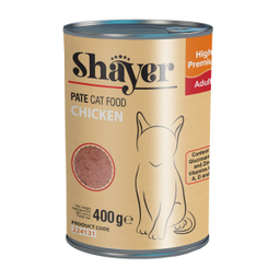 کنسرو غذای گربه شایر (Shayer) مدل Chicken وزن 400 گرم