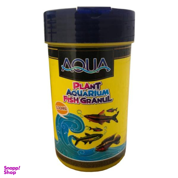 غذای ماهی آکواریوم آکوا مدل Plant-Granul حجم 100 میلی لیتر